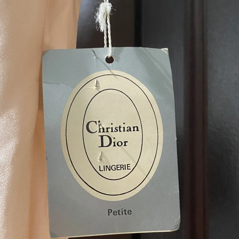 Elegant Lace Trim Satin Christian Dior Nightgown - Picture 2 of 10